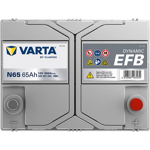 Akumulator 65 Ah 650A 232×173×225/P+ EFB Start-stop Varta 565501065K262 — ujęcie 4
