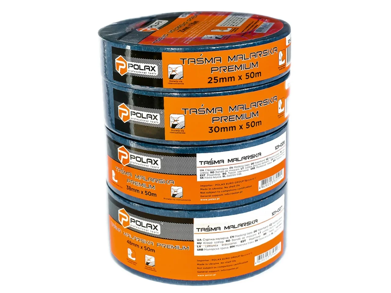 Taśma malarska / maskująca papierowa 25mm x 50m PREMIUM — ujęcie 2
