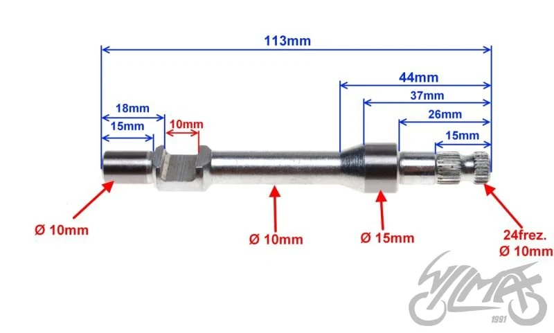 Wałek włączający sprzęgła do Suzuki GN125 — ujęcie 2