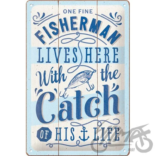 Tablica plakat 20 × 30 fisherman catch 22417