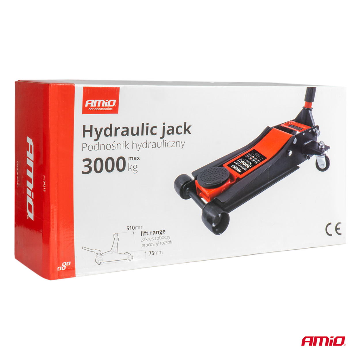 Podnośnik hydrauliczny niskoprofilowy lewarek typu żaba 3T 3000 kg CE 75/510mm — ujęcie 20
