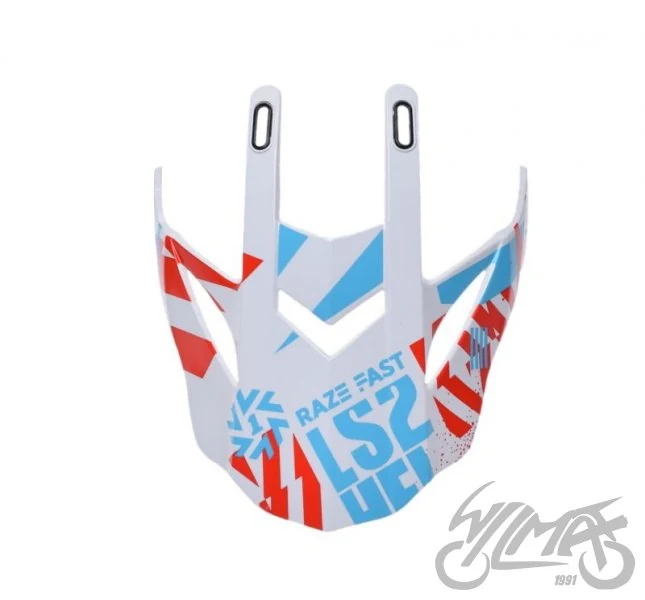 Daszek kasku MX437 evo funky red white — ujęcie 2