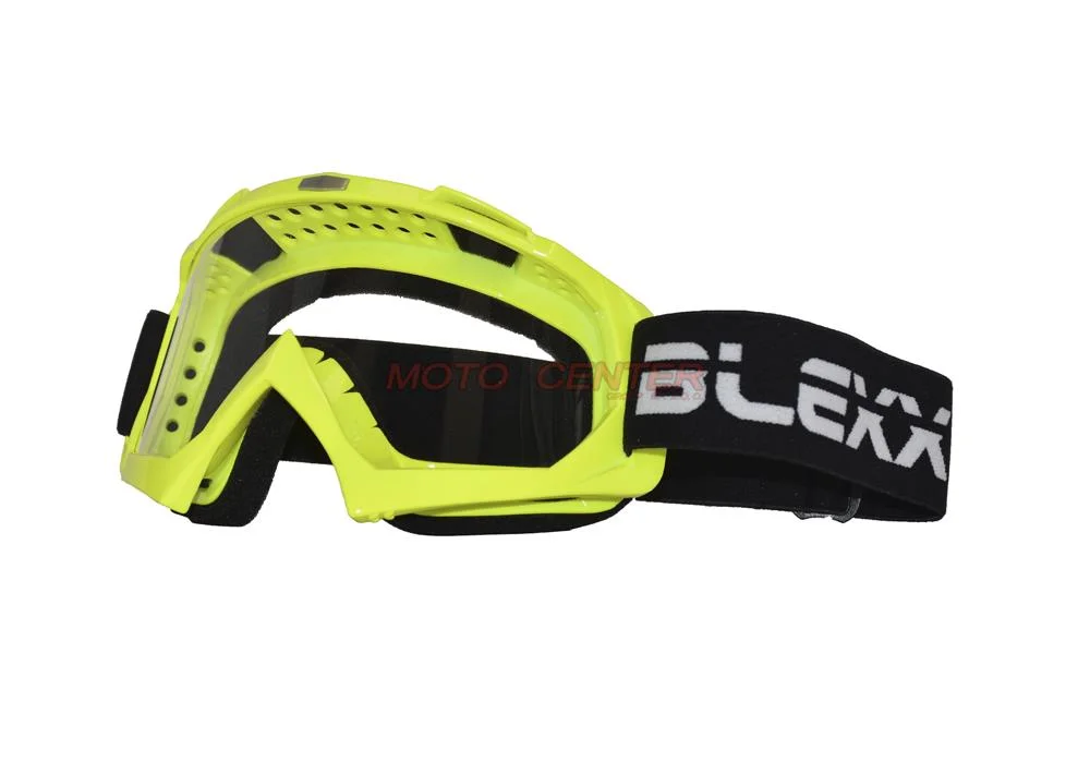Gogle crossowe BLEXX YH-16 żółte fluo połysk/szybka przezroczysta — ujęcie 1