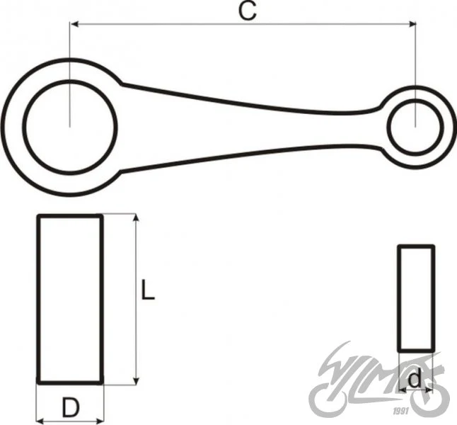 Korbowód WSK 125 — ujęcie 2