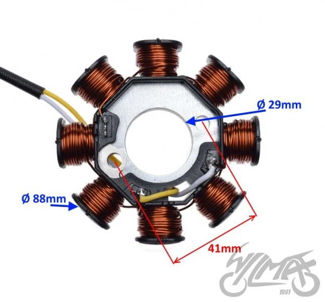 Stator 8 cewek do SYM Mio 50 — ujęcie 2