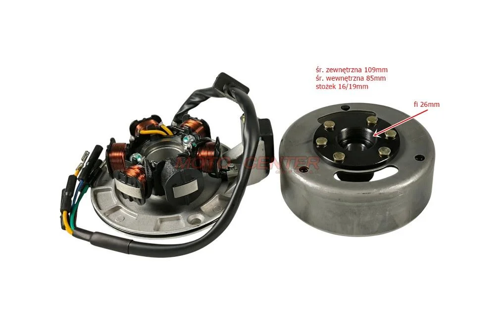Stator + magneto 6 cewek 5 przewodów 140 cm³ Pitbike Cross Quad ATV MRF 4T YX140 — ujęcie 3