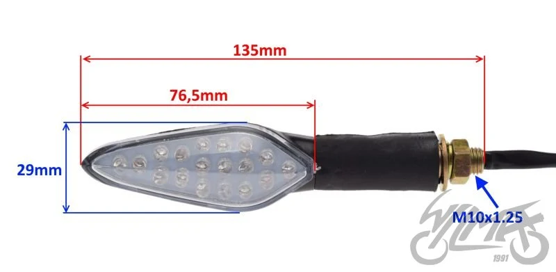 Tylne kierunkowskazy LED do Junaka 904 — komplet J9042462 — ujęcie 2