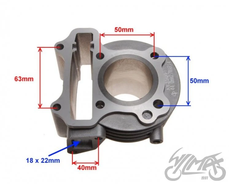 Cylinder GY6 50 4T, wariant 60 i 44,00 — AY3501 — ujęcie 2