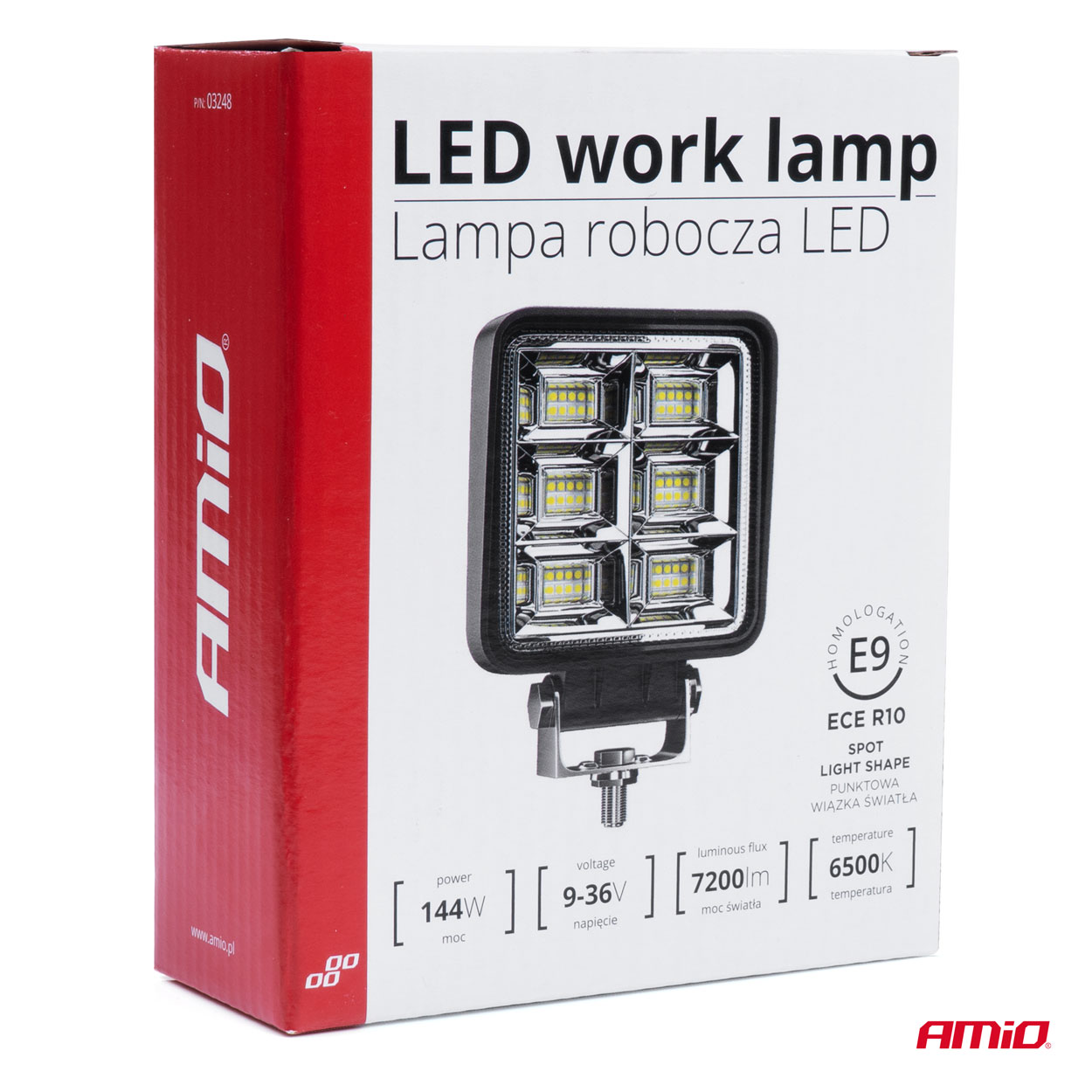 Lampa robocza LED szperacz AWL37 48 LED 144 W 12 V 24 V — ujęcie 4