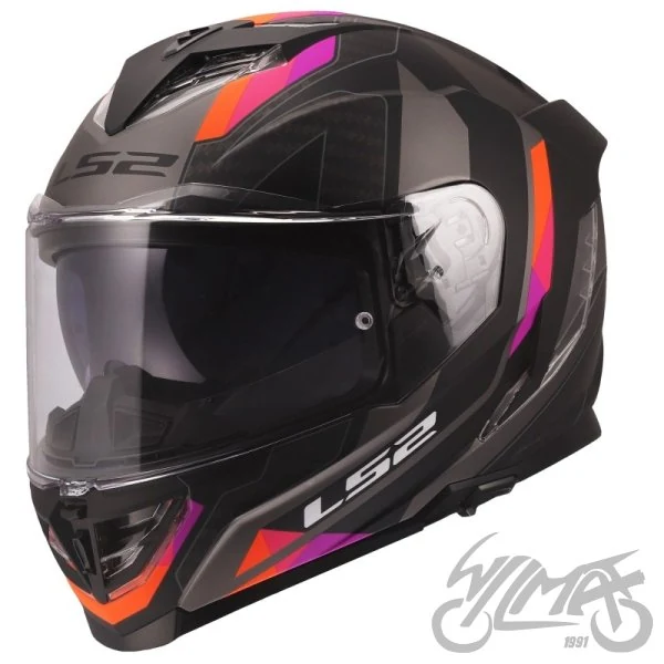Kask LS2 FF818 Storm III sporty Grey purple — rozmiar M — ujęcie 1