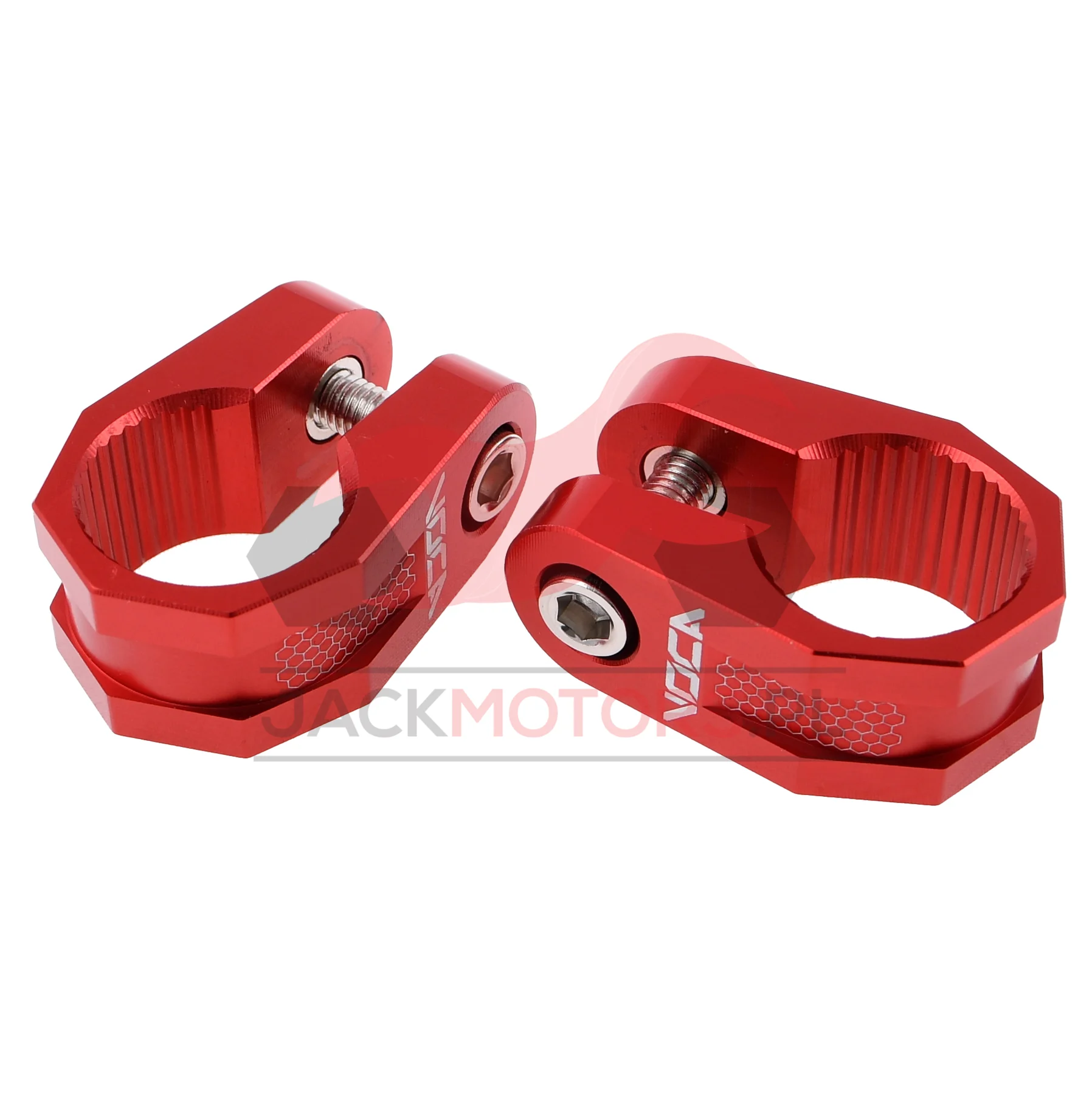 Rozpórka kierownicy aluminium CNC VOCA racing czerwona — ujęcie 3