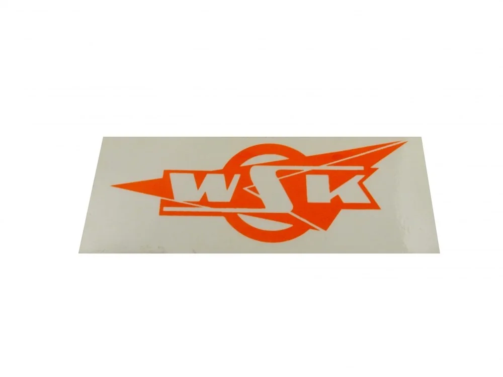 Nalepka WSK prostokątna pomarańczowa 100 × 40 mm — ujęcie 1