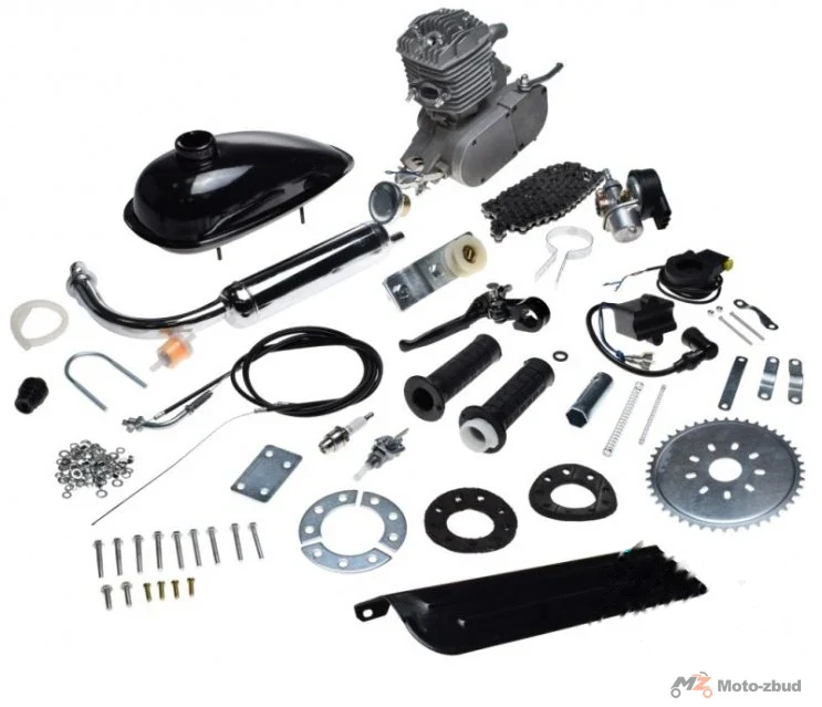 Silnik spalinowy do roweru 50cc 2T zestaw komplet