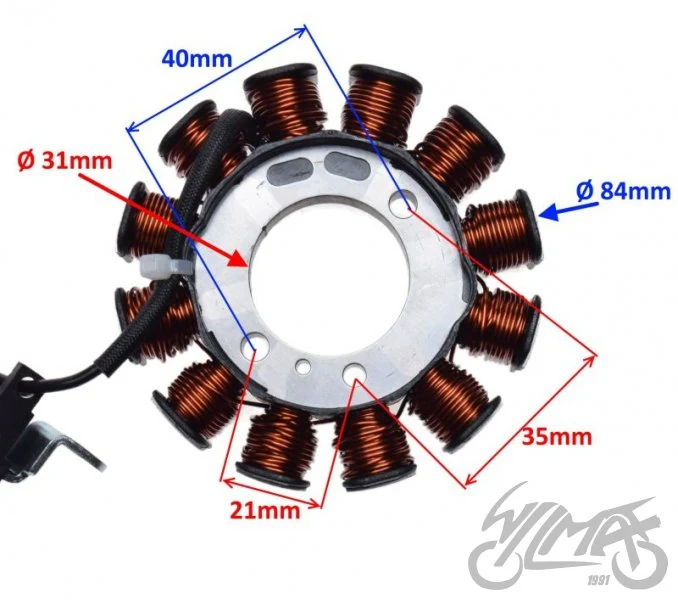 Stator 12 cewek do Piaggio Zip 50 — ujęcie 2