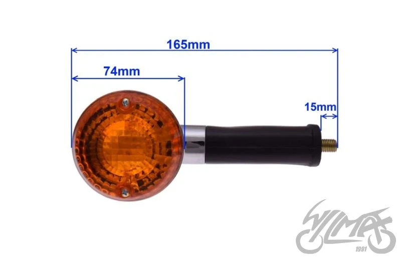 Kierunkowskaz do Kawasaki ZR400 Zephyr, wersja długa, BA15S 12 V 23 W — AL1444 — ujęcie 2