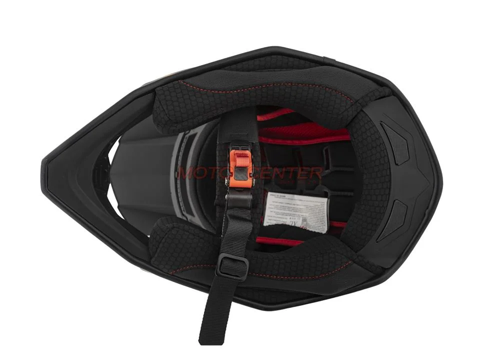 Kask crossowy BLEXX YS-217 czarny mat/grafit/pomarańczowy M Homologacja ECE R22.06 — ujęcie 8