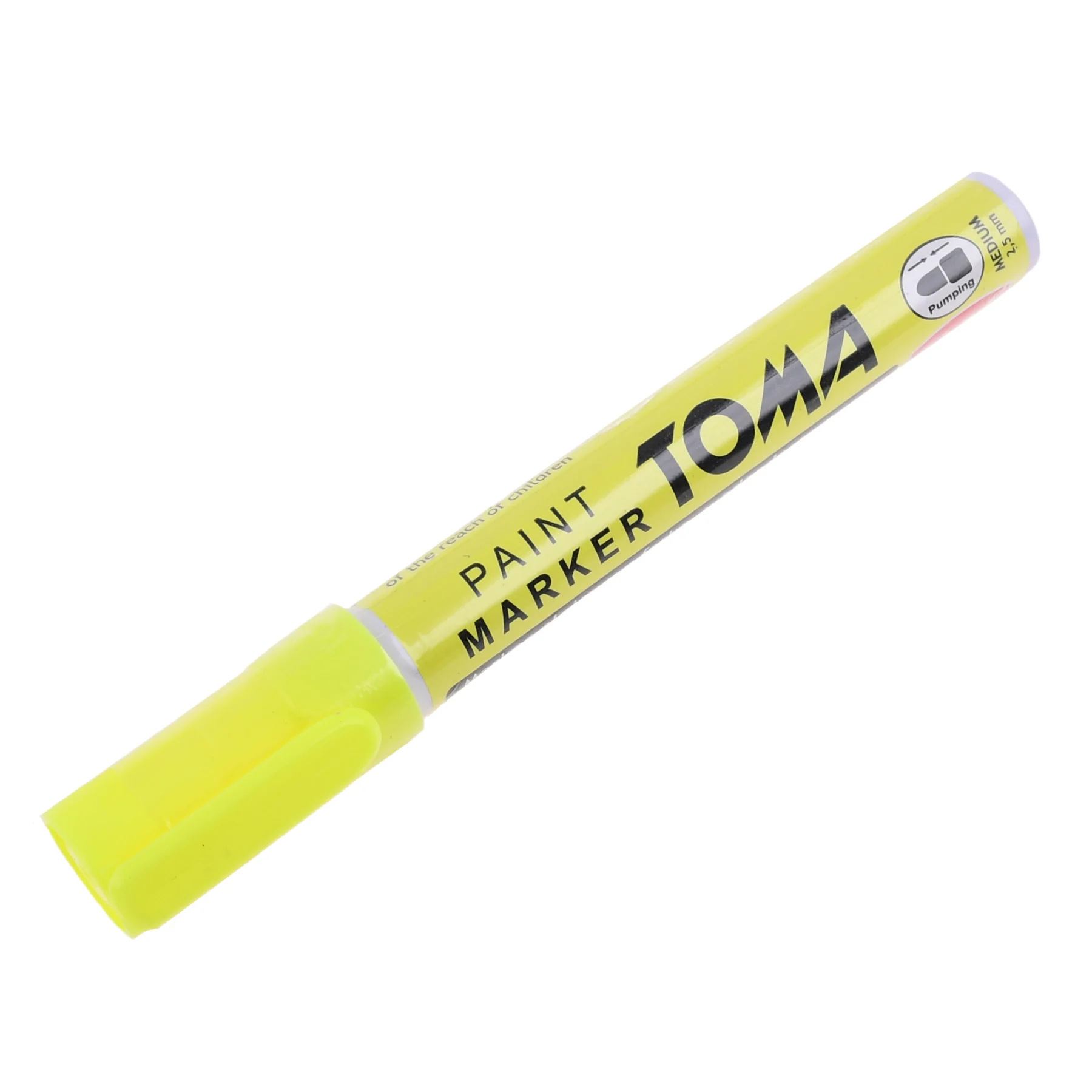 Pisak do opon TOMA żółty fluo marker — ujęcie 1