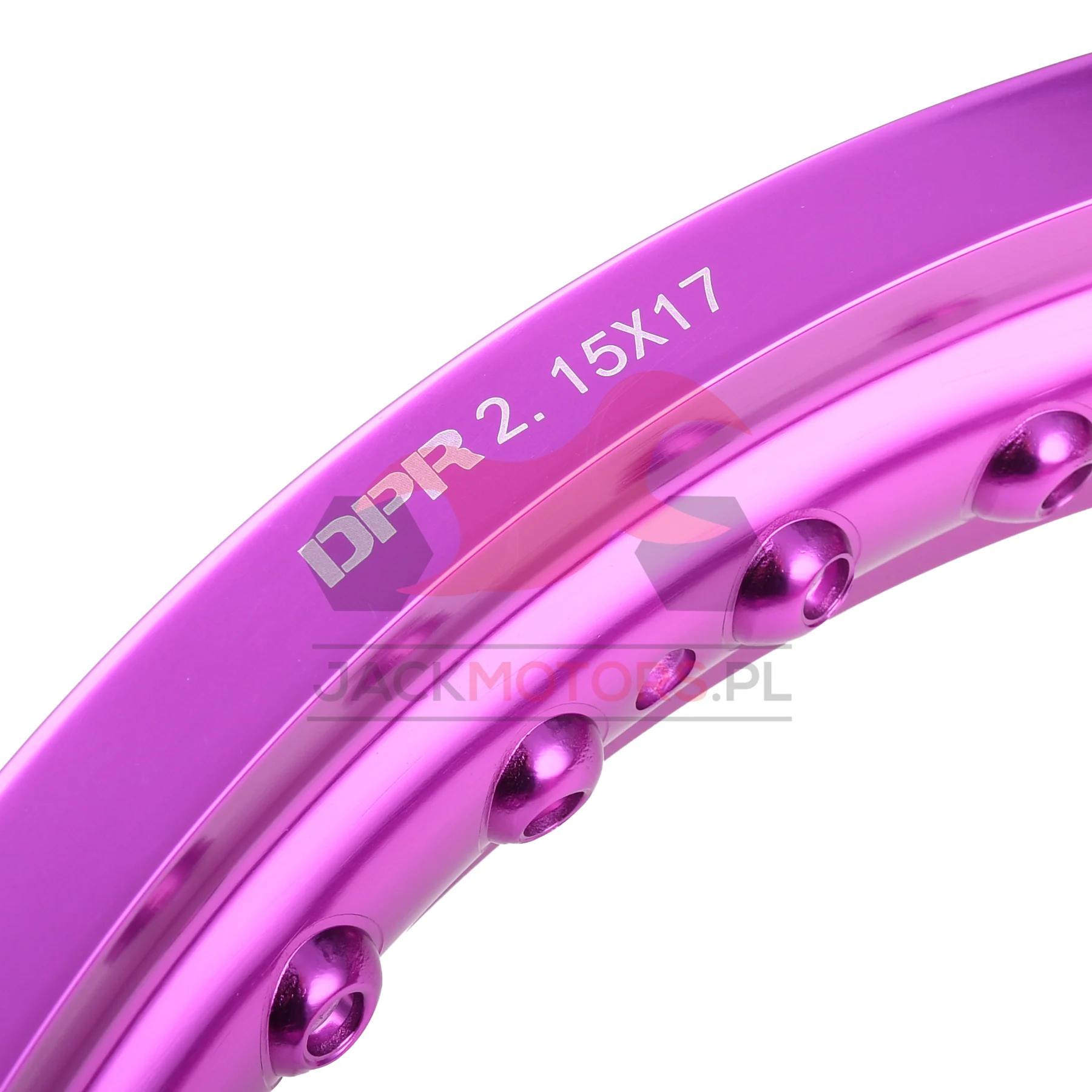 Obręcz koła 2,15 × 17 aluminiowa fioletowa DPR Classic — ujęcie 2