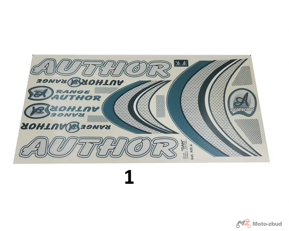 Kalkomania rowerowa author srebrna KR4