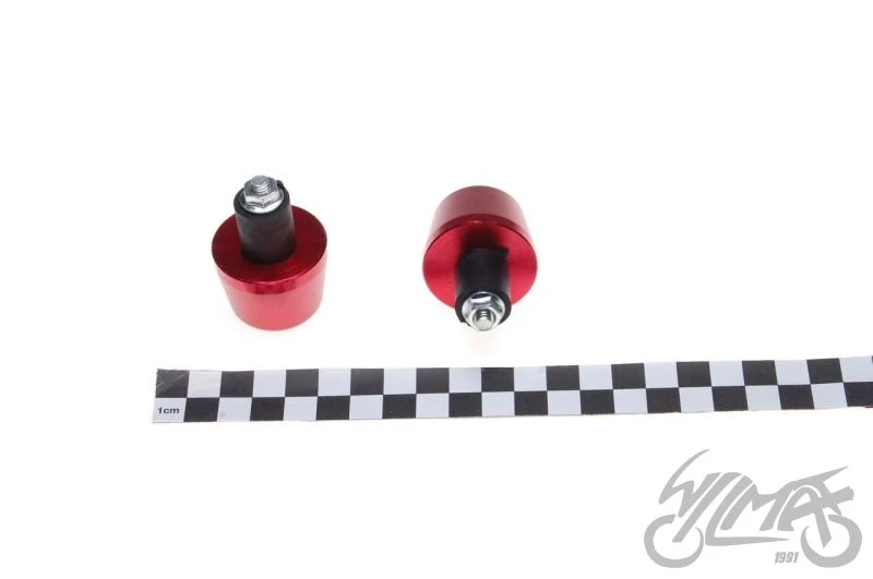 Końcówki kierownicy czerwone 05/36 mm — II gatunek, porysowane, para — ujęcie 2