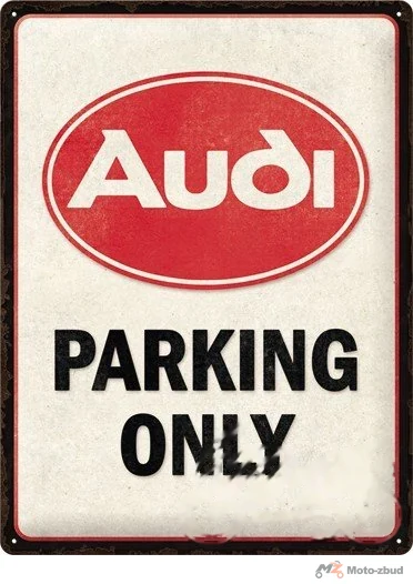 Tablica plakat 30 × 40 Audi parking only 23327
