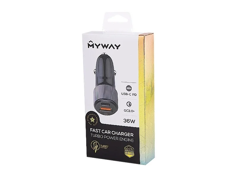 Ładowarka MYWAY 12/24V 36W USB-C PD + QC3.0 — ujęcie 2