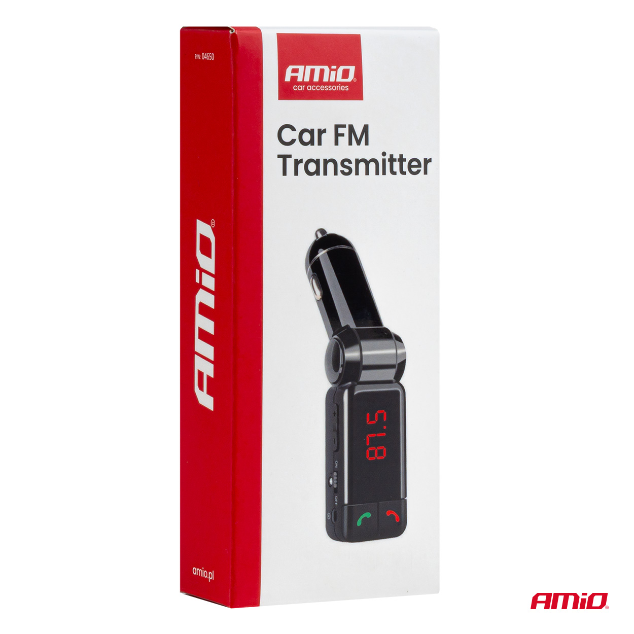 Transmiter samochodowy FM składany 2×USB-A 12 V 24 V — ujęcie 9