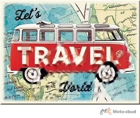 Magnes vw bulli lets travel 14403