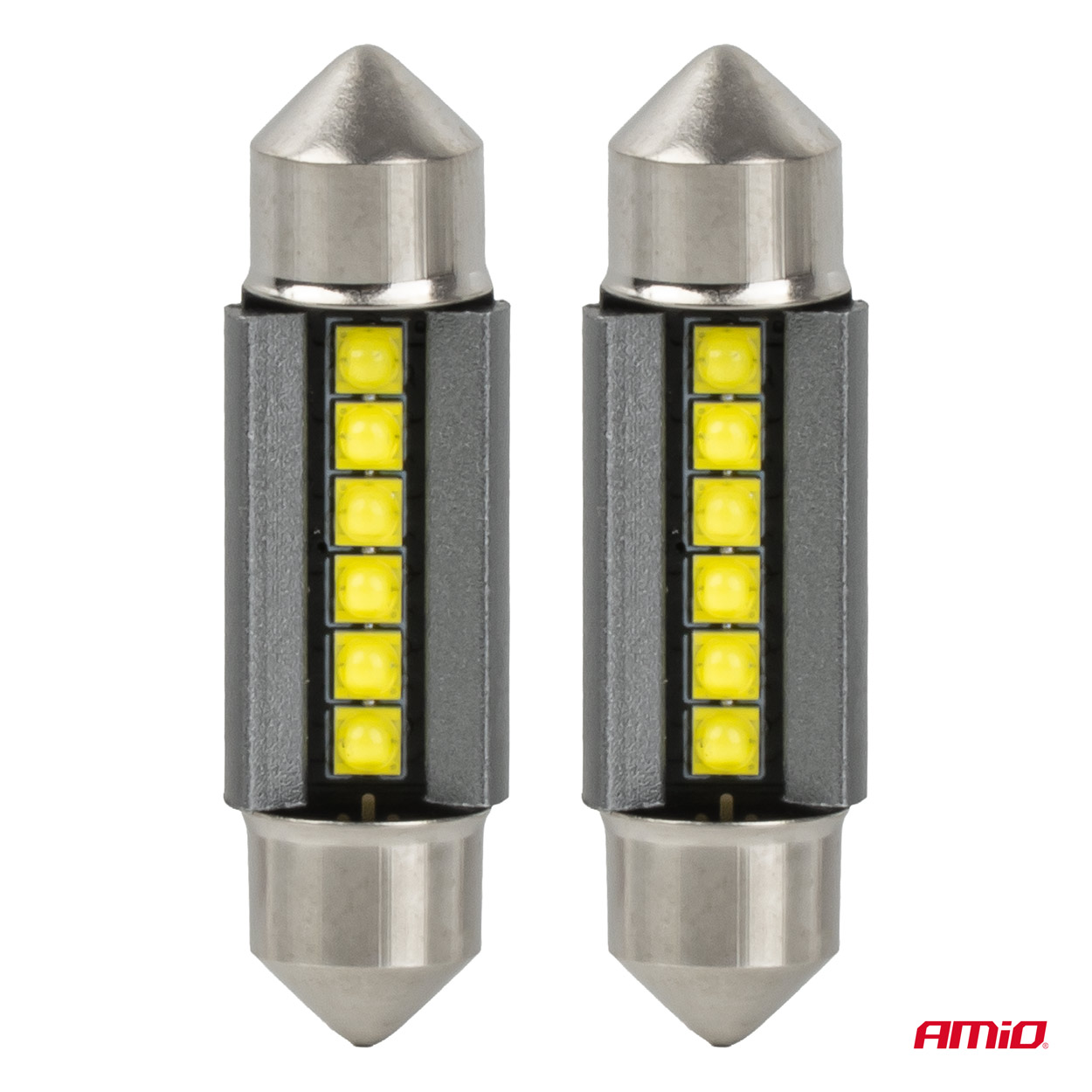 Żarówki LED CANBUS C5W C10W 36 mm 2525 6SMD White 12 V 24 V — ujęcie 2