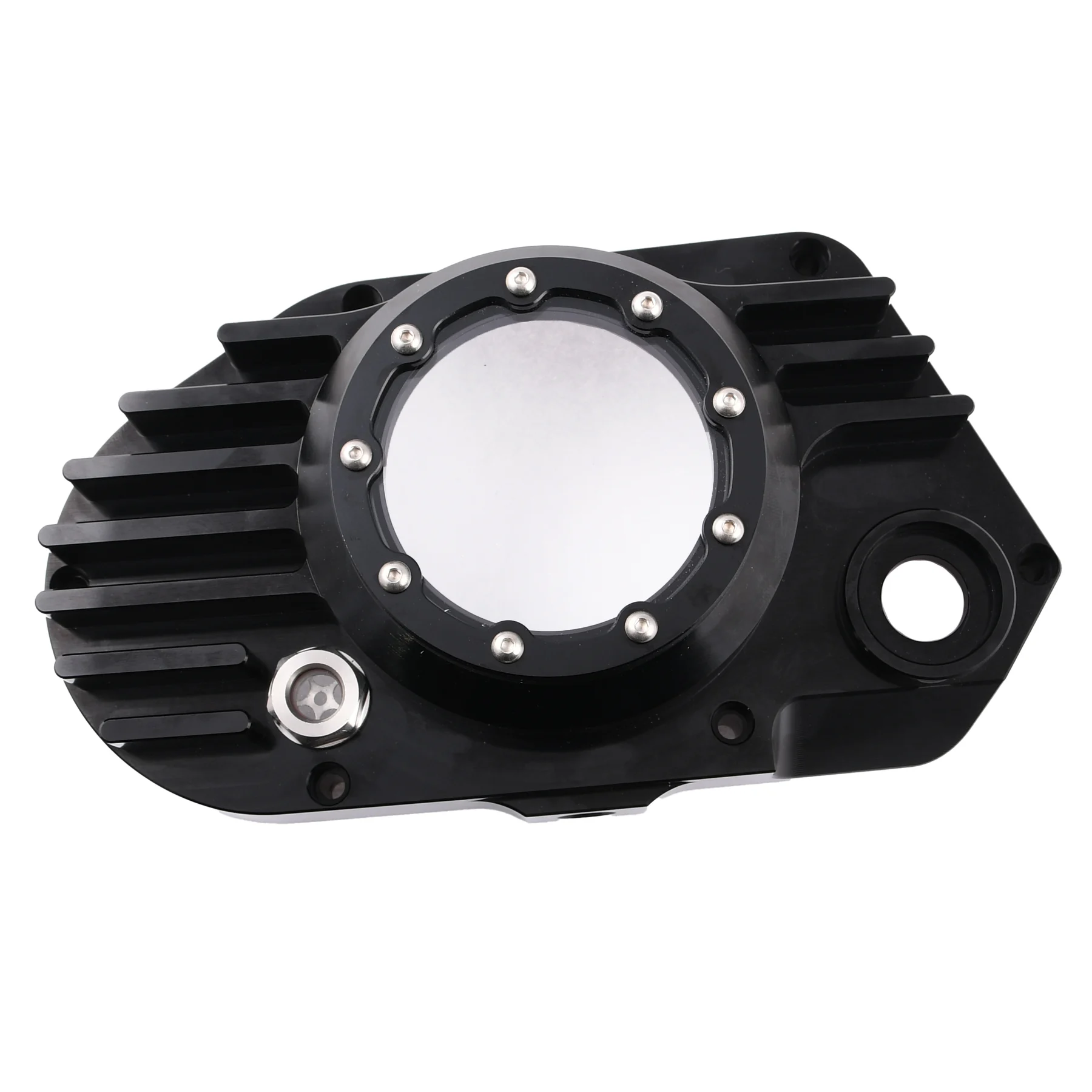 Pokrywa silnika Simson S51 SR50 lewa aluminium CNC clear czarna + śruby DPR Performance — ujęcie 2