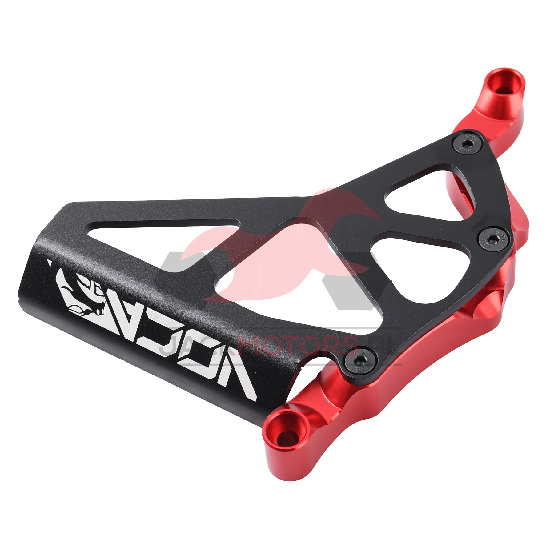 Pokrywa zębatki zdawczej VOCA racing czarno - czerwona aluminium CNC Minarelli AM6 — ujęcie 2