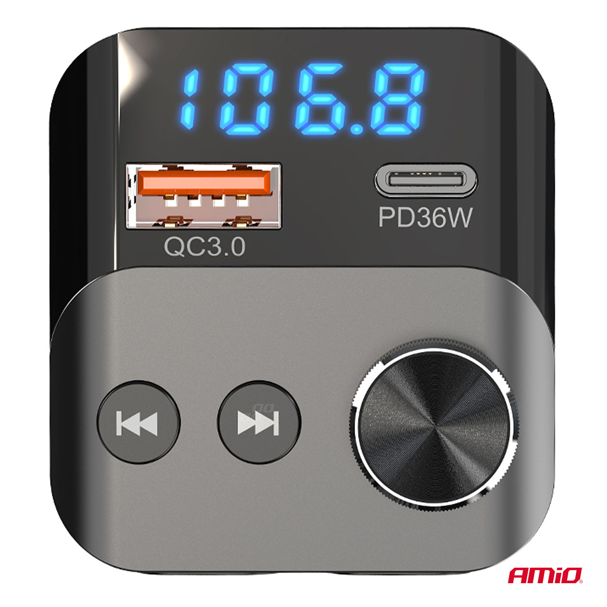 Transmiter samochodowy FM 1×USB-A 1×USB-C 12 V 24 V — ujęcie 7