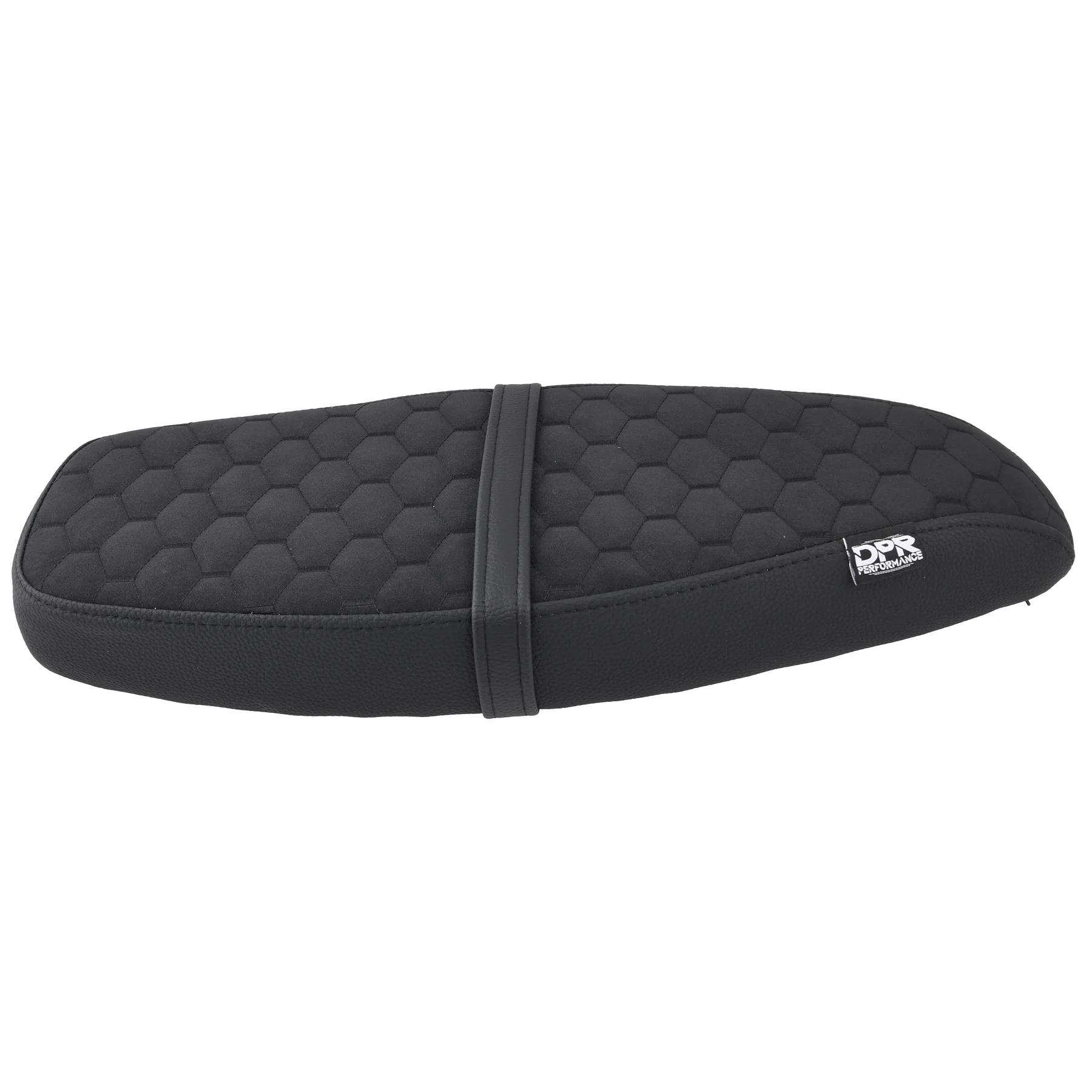 Siedzenie Simson S50 S51 S70 tuning pikowane honeycomb czarne + czarne szwy DPR Performance — ujęcie 3