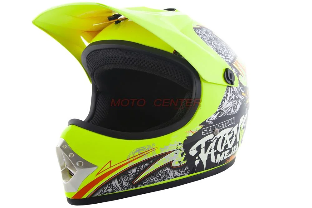 Kask crossowy MPX Dziecięcy WL-801A Junior Tatan Seledynowy M — ujęcie 1