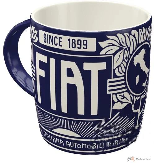 Kubek Fiat since 1899 logo blue 43069