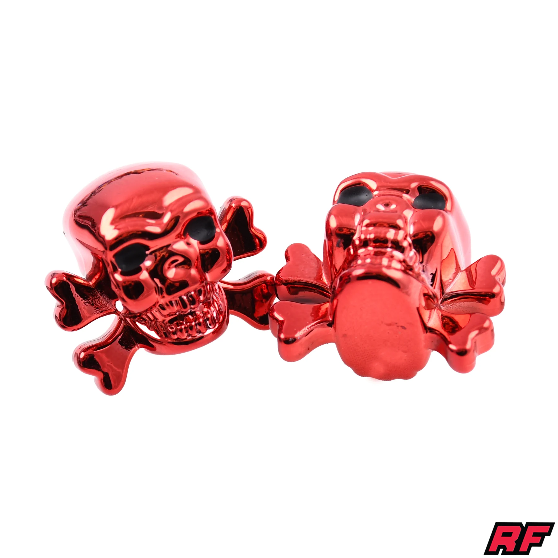 Nakrętka wentyla Racing Force skull V1 czerwona 2szt — ujęcie 1