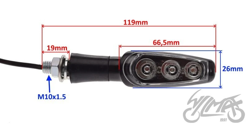 Kierunkowskazy tylne 6 V do Benelli TRK 502X — komplet — ujęcie 2