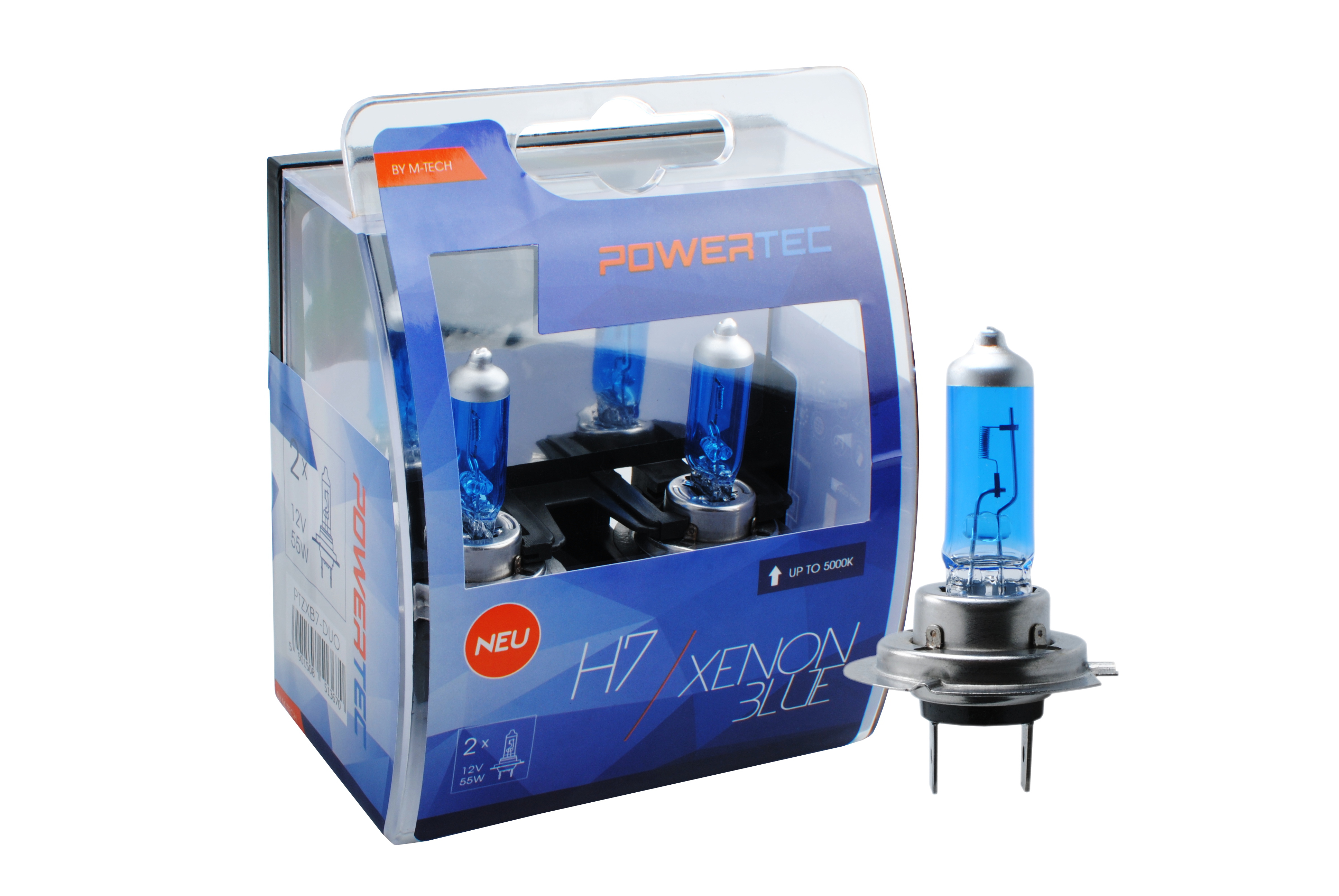 Żarówka halogenowa H7 12 V 55 W xenon Blue M-Tech PTZXB7-DUO — ujęcie 2