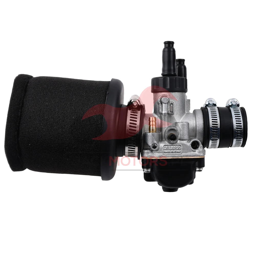 Gaźnik WSK 125 21 mm + króciec + filtr powietrza gąbka Dellorto italy · ssanie na linkę — ujęcie 6