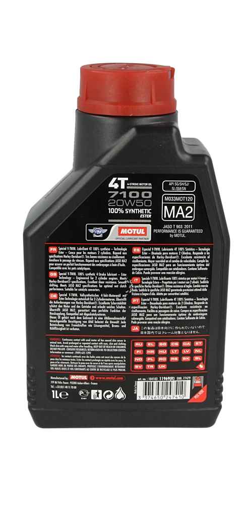 Olej 20W50 MOTUL 7100 4T 1 l MOTUL 104103 — ujęcie 14