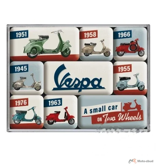 Magnes Vespa model chart 9 szt. 83110