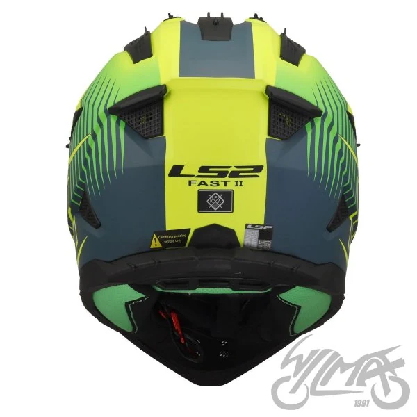Kask LS2 MX708 Fast II Duck Matt Hi-Vis Green Yel — 3XL — ujęcie 4