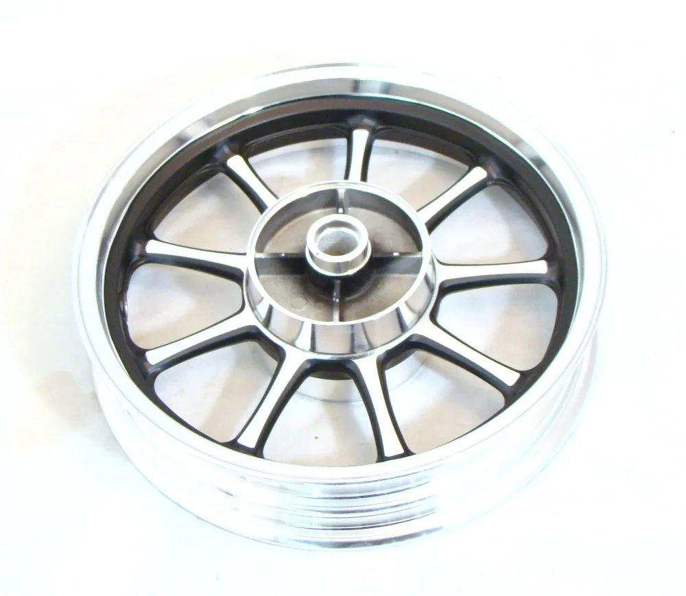 Junak M12 felga 15 × 3,00 koła tył nkpl. (chrom) (szczęki) (9-ramienna) — ujęcie 2