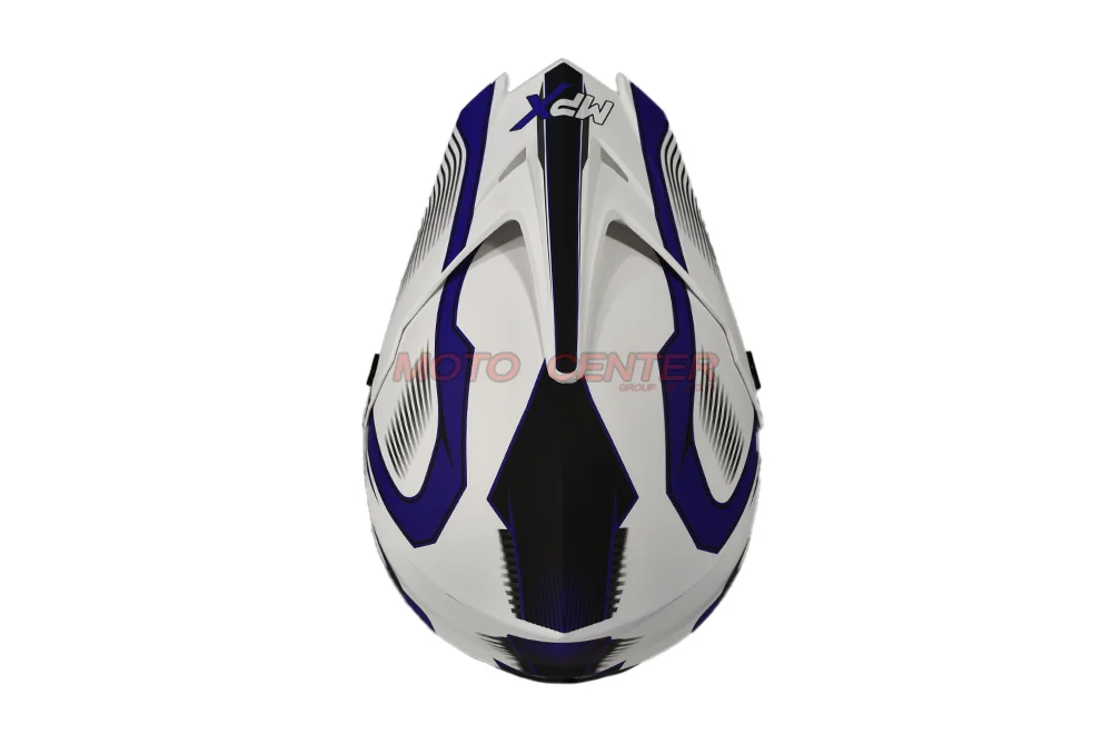 Kask crossowy MPX WL-905 biały mat/niebieski XL — ujęcie 5