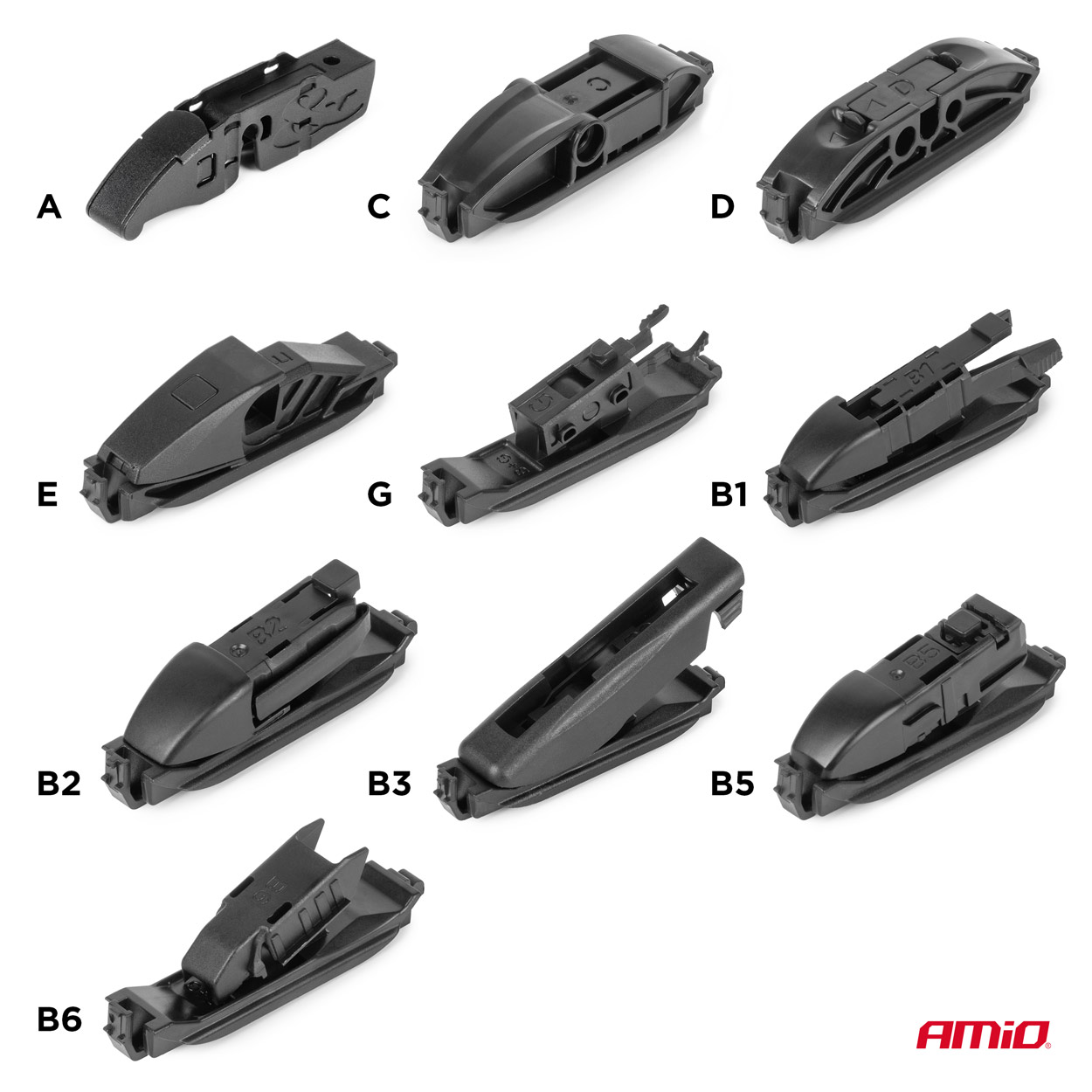 Pióro wycieraczki AMiO Hybrid multiconnect 17" 425mm 42,5cm 11 adapterów — ujęcie 2