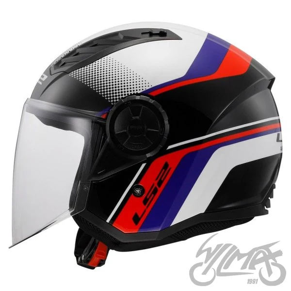 Kask LS2 OF616 Airflow II rush wh. Blue Red-06 — rozmiar M — ujęcie 2
