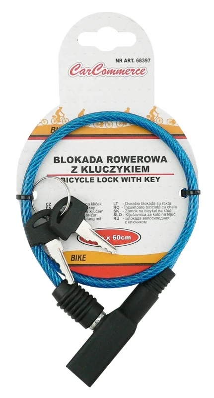 BLOKADA ROWEROWA 5mm x 60cm – kluczyk