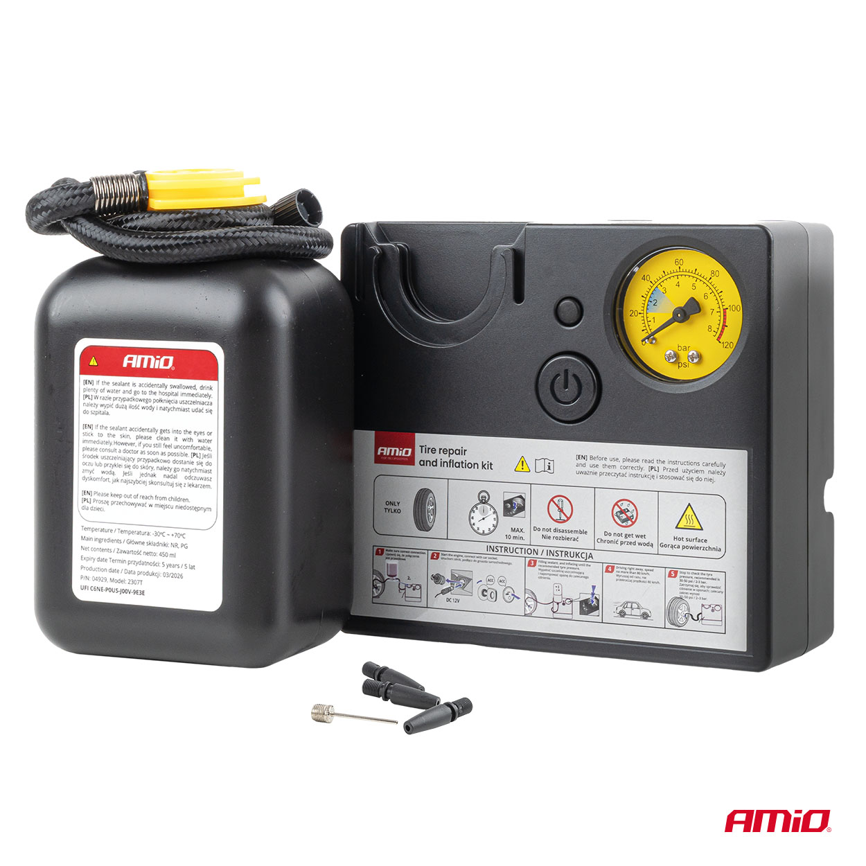 Zestaw naprawczy do opon z kompresorem 19mm 12V — ujęcie 7