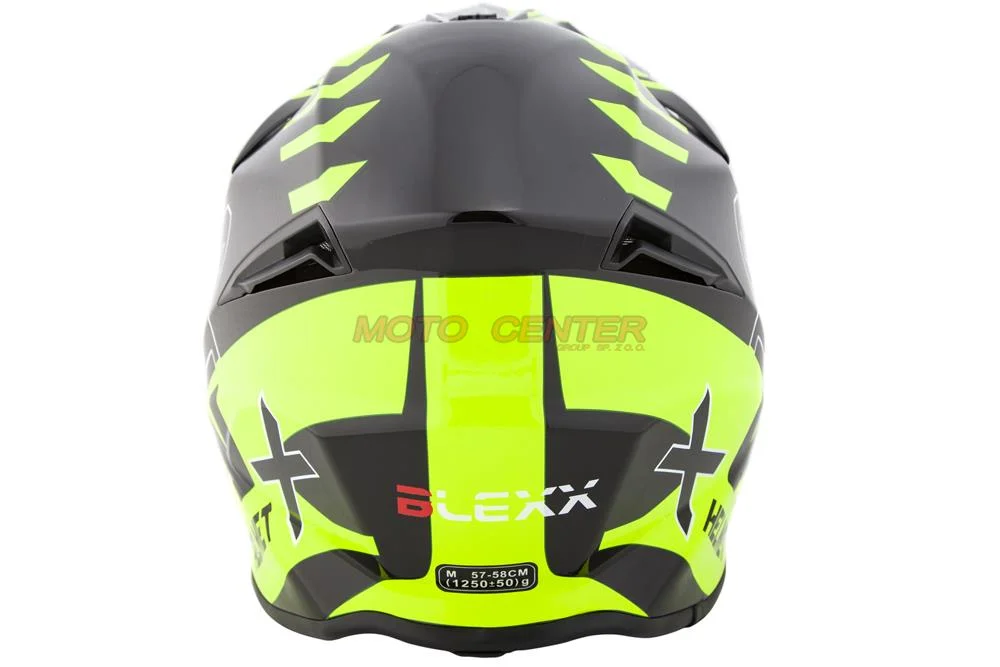 Kask crossowy BLEXX MD-902 czarny/seledyn Matowy rozmiar S Homologacja ECE R22.06 — ujęcie 3