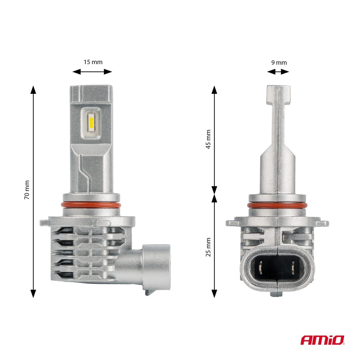 Żarówki samochodowe LED seria X1 HB3 9005/HIR1 9011/H10 6500K Canbus — ujęcie 3